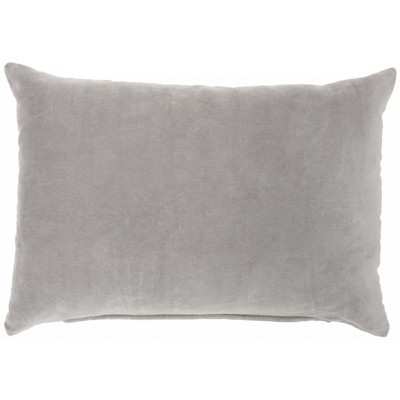 HomeRoots Solid Gray Casual Throw Pillow