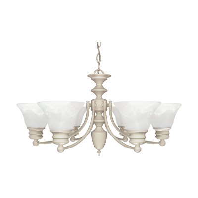 Ceiling Lights Chandelier Textured White - Aurora Lighting