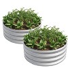 Okak 32/47IN Round Raised Garden Bed with No-Bottom Design, Garden Bed with Metal Frame, Outdoor Planter for Flowers, Herbs, Fruits - 4 of 4