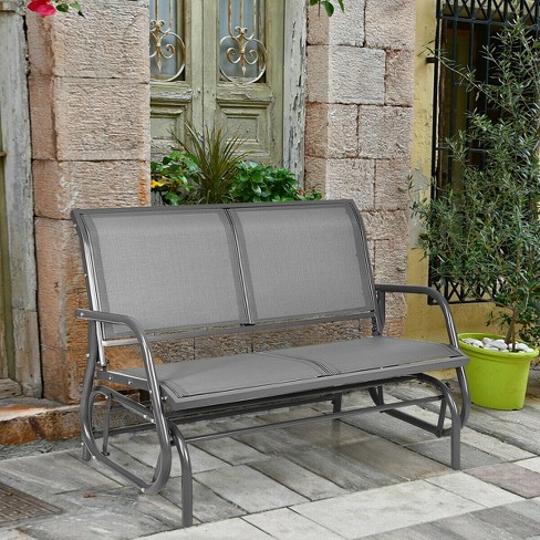 Outsunny outdoor patio swing shop glider bench chair