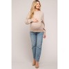 Pinkblush Taupe Bubble Sleeve Maternity Sweater - 4 of 4