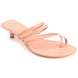Journee Collection Womens Lettie Tru Comfort Foam Open Toe Kitten Heel Pumps Blush 12 - 1 of 4