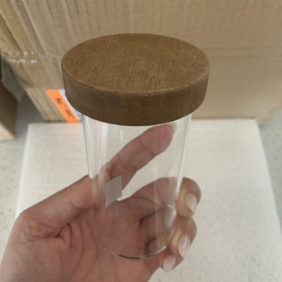 4oz Glass Round Spice Jar with Wood Lid - Threshold™