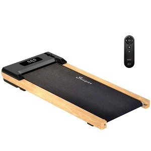 Soozier Quiet 2.5HP Walking Pad Under Desk Treadmill with Remote Control, Transport Wheels and LED Display for Home Gym Office - 1 of 4