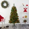 Nearly Natural 5-ft Norway Mixed Pine Artificial Christmas Tree with 200 Clear LED Lights, Pine Cones and Berries - 4 of 4
