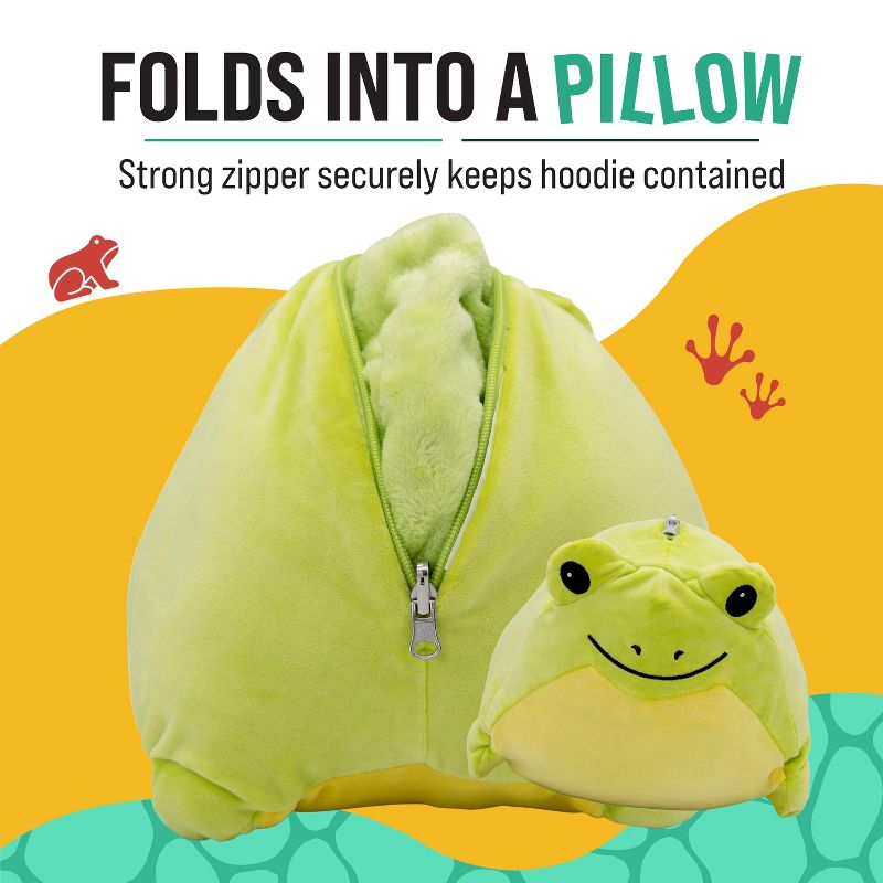 Fren Frog Adult Snugible Blanket Hoodie & Pillow, 4 of 8