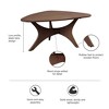 NicBex Modern 40" Triangle Coffee Table with Wood Cross Legs for Living Room and Bedroom - 3 of 3
