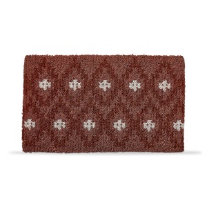 tag 1'6" x 2'6" Adobe Sugar Geometric Print Rectangle Indoor and Outdoor Coir Door Welcome Mat Blush Background - 1 of 2