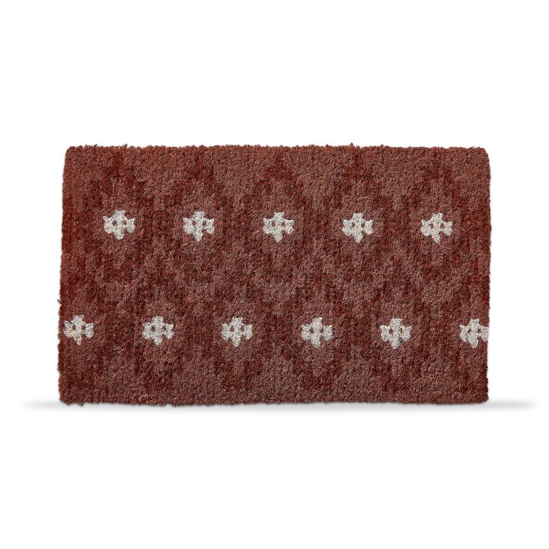 tag 1'6"x2'6" Adobe Sugar Geometric Print Rectangle Indoor and Outdoor Coir Door Welcome Mat Blush Background, 1 of 3