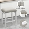 Tangkula 4 PCS Backless Counter Height Stools w/ Wooden Legs Kitchen Chairs Gray - 2 of 3
