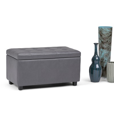 NicBex Faux Leather Storage Ottoman Bench,Storage Ottoman with Tufted Diamond Detail,Modern Storage Bench for Living Room,Bedroom