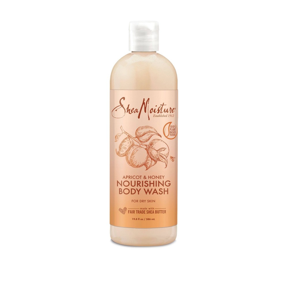 SheaMoisture Liquid Body Wash Nourishing Apricot Honey  19.8 oz (3 bottles)