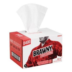 Brawny Professional Premium DRC Wipers, Paper, 1-Ply, 12.5 x 16.75, White, 152/Box - 1 of 4