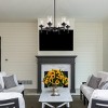 BAOURE 25" Black Farmhouse Chandelier, 6 light Dining Room Light Fixture Over Table with Glass Shade, Industrial Chandeliers for Living Room Entryway - 2 of 4
