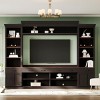 Farmhouse Entertainment Center Wall Unit for 70" TV,4-Piece Media Console with Bookshelves & Adjustable Shelves,108"W-Baofuwish - 2 of 4