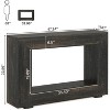 HDZNVF 47in Farmhouse Console Table, Entryway Console Table with Storage, Industrial Hallway Accent Table in Black - 4 of 4