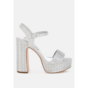 Ortage Rhinestones Embellished High Block Heels - 1 of 4