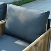 SKRAN New Comming Outdoor Patio Brown PE Wicker Sofa Set   with Grey Cushion for Backyard Poolside Garden - 4 of 4