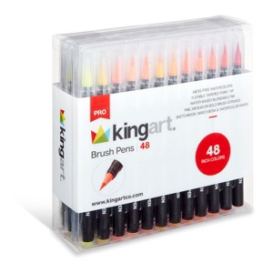 KINGART PRO Watercolor Brush Pens 48 Colors - 1 of 4
