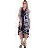 LA LEELA Women's Long Vacation Beachwear Pareo Swimsuit Bathingsuit Swimwear Sarong Wrap Cover up Wraps One Size Blue, Abstract - 2 of 4