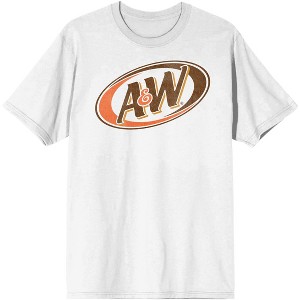 A&W Classic Logo Men's White Graphic Tee - 1 of 2