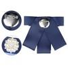 Elerevyo Women's Pre-tied Bowknot Elegant Rib Bow Brooch - 3 of 4
