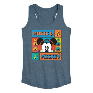 Women's - Disney - Music And Mickey Graphic Racerback Tank - 1 of 4