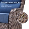 POCASSY 6" Thick Cushion High Back Outdoor Wicker Patio Sofa, All Weather Wicker Furniture 3-Seater Sofa Patio Couch for Porch - 4 of 4