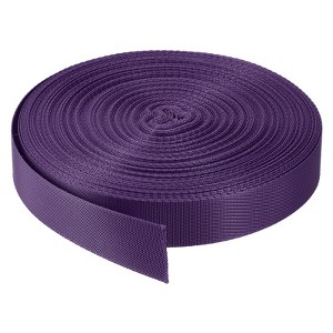 Unique Bargains Flexible Thick Outdoor Tight Weave Flat Nylon Webbing Strap Dark Purple - 1 of 3