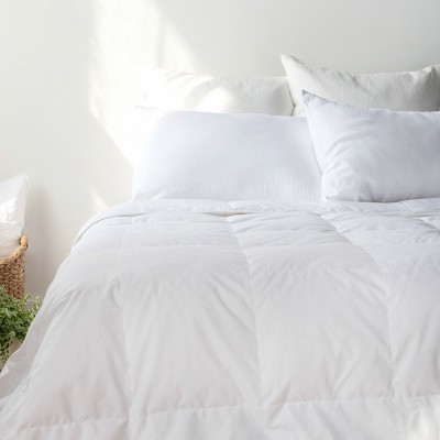 Twin White Cotton Feather & Down Duvet Comforter Insert