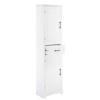 Chery Life Tall Bathroom Storage Cabinet, Freestanding Storage Cabinet with Two Doors and Adjustable Shelves, White - 2 of 4