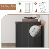 Nasitip Record Player Stand, Farmhouse Turntable Storage Cabinet with Barn Door, Wooden Storage Console for Home Office - 4 of 4