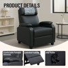 Syemin Accent Chairs, Classic and Traditional Manual Recliner Chair with Comfortable Arms and Back Single Sofa for Living Room, Black, 28"*34"*38" - 3 of 4