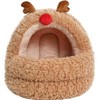 ZEZE Reindeer Yurt Covered Cat Bed-Brown - 2 of 4