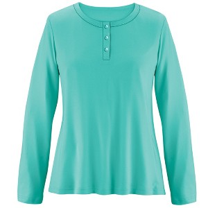 Collections Etc Super Soft Henley Pj Top - 1 of 4