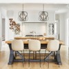 Rennnsan Lysorel 17"W 4-Light Geometric Mid-Century Modern Dimmable Chandelier in Black - 2 of 4