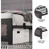 Bed Frame with Charging Station, Industrial Design Platform Bed Frame with Headboard and Metal Slated Frame, No Spring Box Need, Easy Assembly - 4 of 4