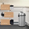 65 Liter  Trash Can, 17 Gallon Stainless Steel Waste Bin, Commercial Grade Outdoor Garbage Can - 3 of 4