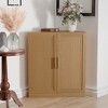 MAYEERTY Modern 2 Doors Utility Storage Cabinets Efficient Storage for Living Room Dining Room Bedroom Beige - 2 of 4