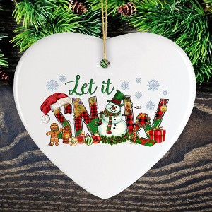 Radiant Charm Let it Snow Christmas Ornament| OrnamentallyYou - 1 of 4