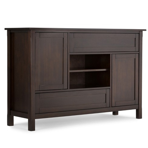 Fleming Solid Wood 54" Tall TV Stand Dark Chestnut Brown ...