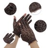 Unique Bargains Breathable Leopard Print Manicure Gloves Coffee Color 1 Pair - 3 of 4