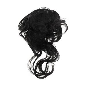 Unique Bargains Women's Nature Long Hair Wig Hair Clip 9.84inch Black 1 Pc - 1 of 4