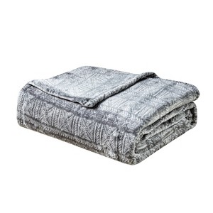 Takoda Sloth Micro Plush Decorative All Season Throw Blanket 50" x 60" Gray by Plazatex - 1 of 4