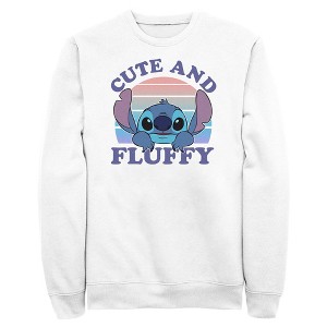 Men's Lilo & Stitch Cute and Fluffy Sweatshirt - 1 of 4