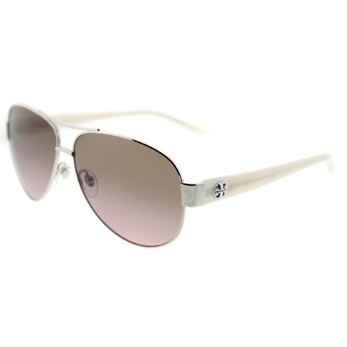 Tory Burch 324314 Womens Aviator Sunglasses Silver 60mm : Target