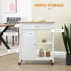 Okak Rolling Kitchen Island with Storage, Kitchen Cart with Wooden Tabletop, Kitchen Island Table for Dining Room, Kitchen, Living Room - 4 of 4