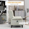 Aghana Digitals Beige Linen-Feel Massage Recliner with 2 Vibration Points, Lumbar Heat, 5 Modes, - 3 of 4