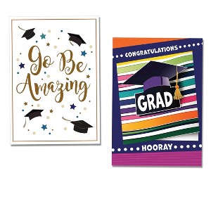 Amazing Caps Graduation Jumbo Greeting Card Assortment 2 Pack : Target