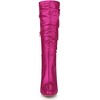 Allegra K Women's Shiny Pointed Toe Stiletto High Heels Knee High Boots - 3 of 4